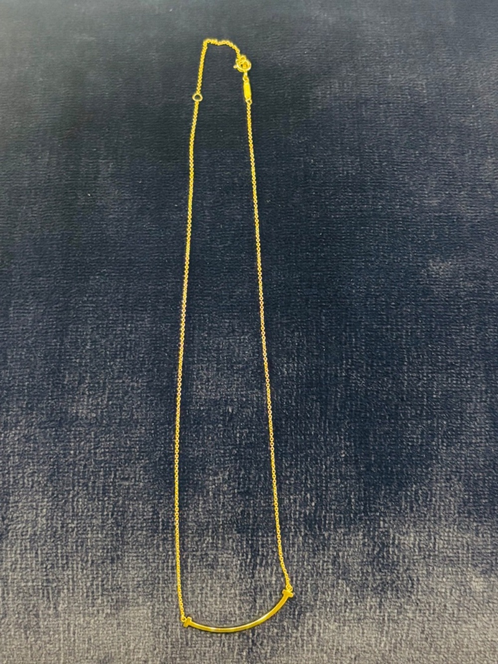 Tiffany & Co. T Smile Pendant Small 18K Yellow Gold Necklace